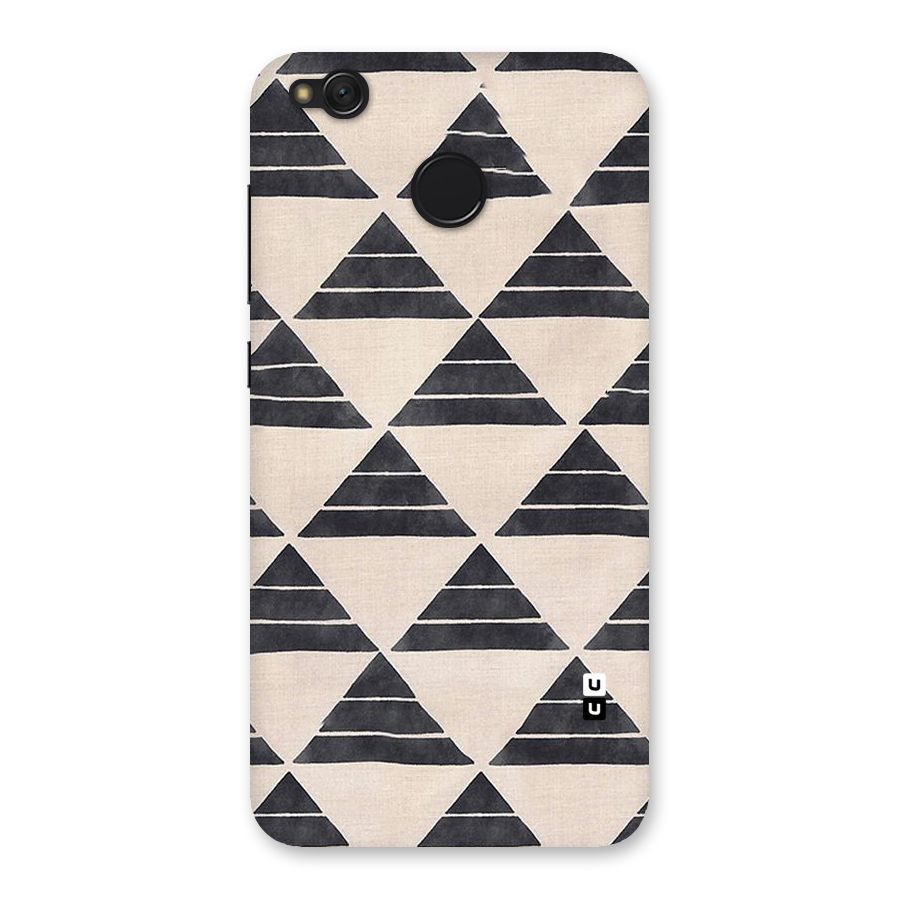 Black Slant Triangles Back Case for Redmi 4