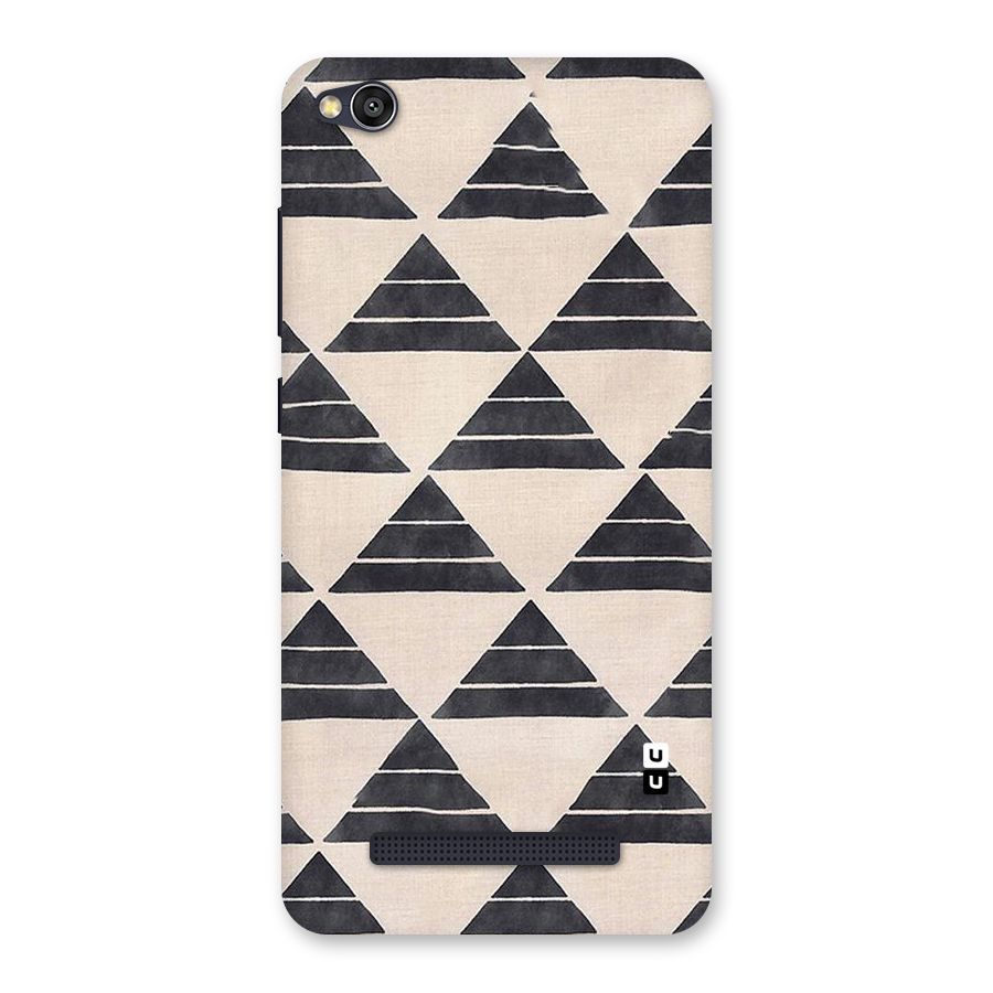 Black Slant Triangles Back Case for Redmi 4A