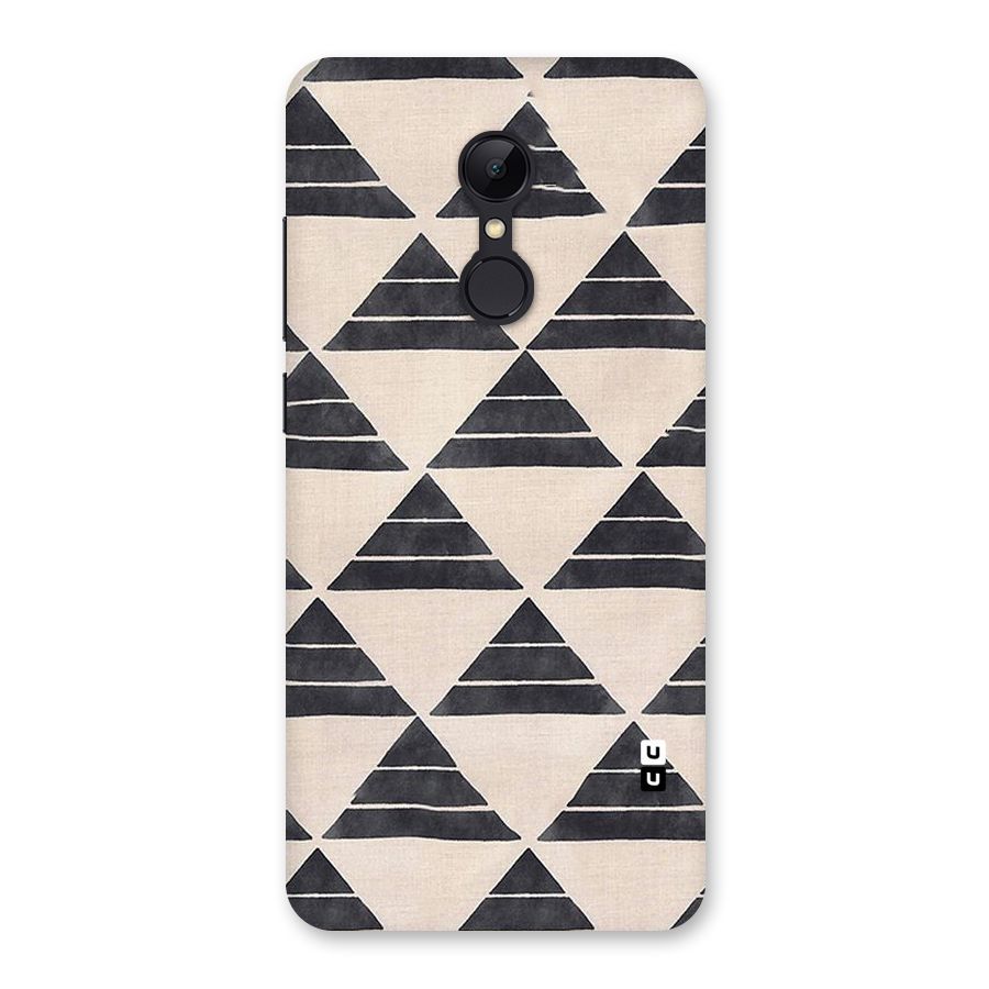 Black Slant Triangles Back Case for Redmi 5