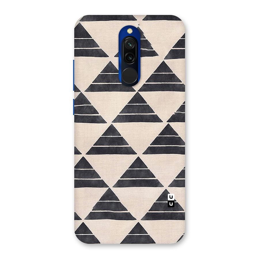 Black Slant Triangles Back Case for Redmi 8