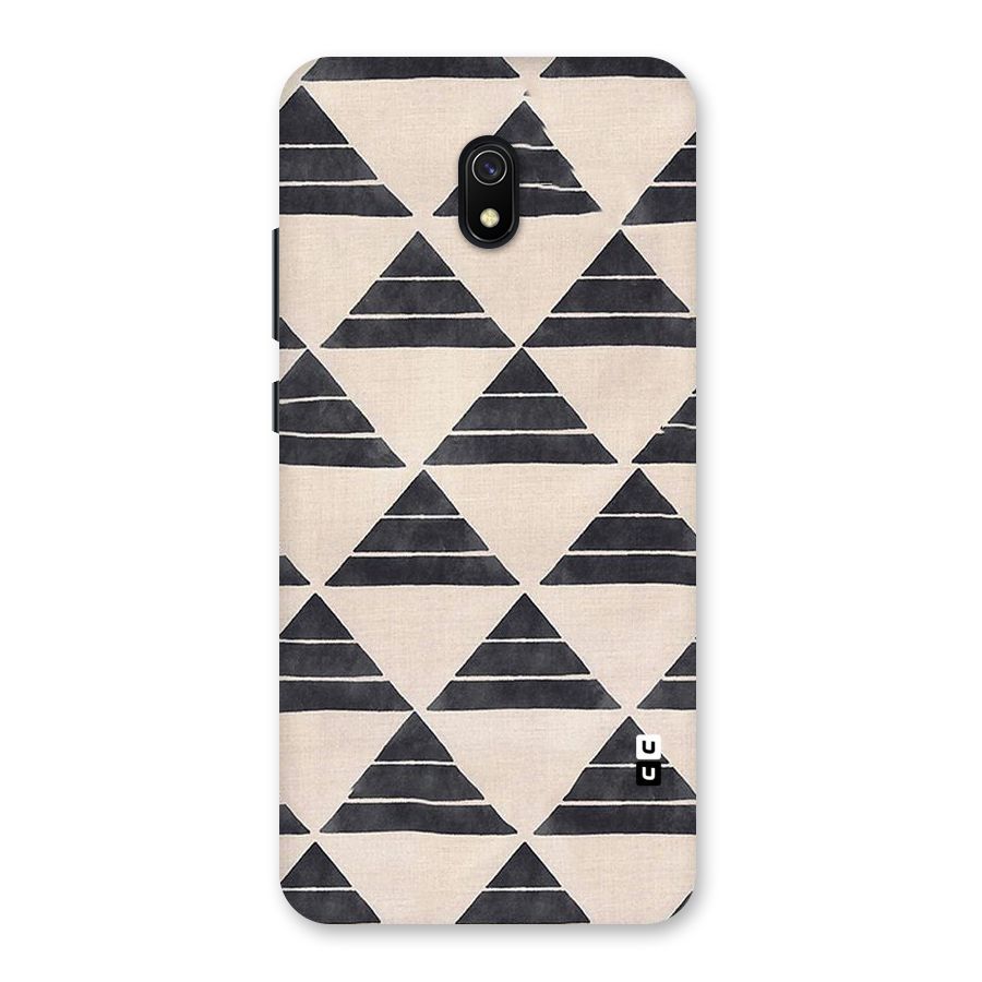 Black Slant Triangles Back Case for Redmi 8A