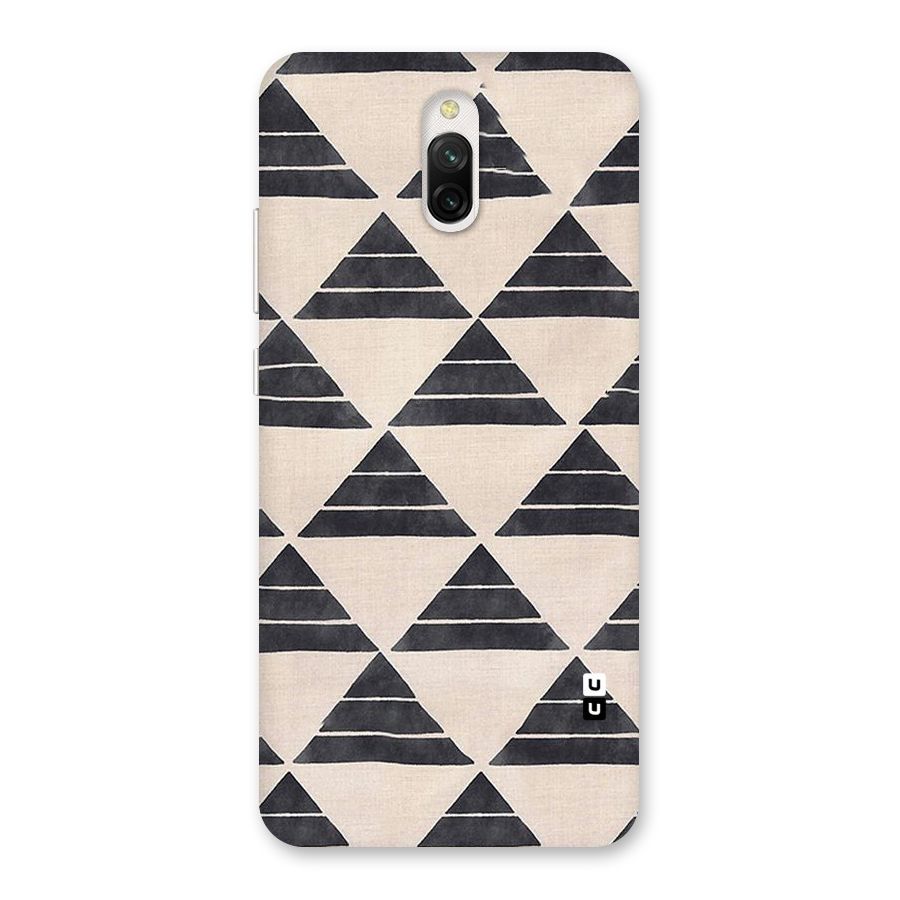Black Slant Triangles Back Case for Redmi 8A Dual