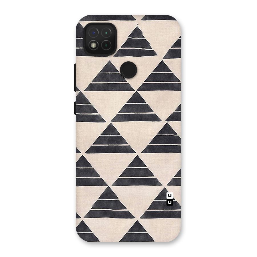 Black Slant Triangles Back Case for Redmi 9C