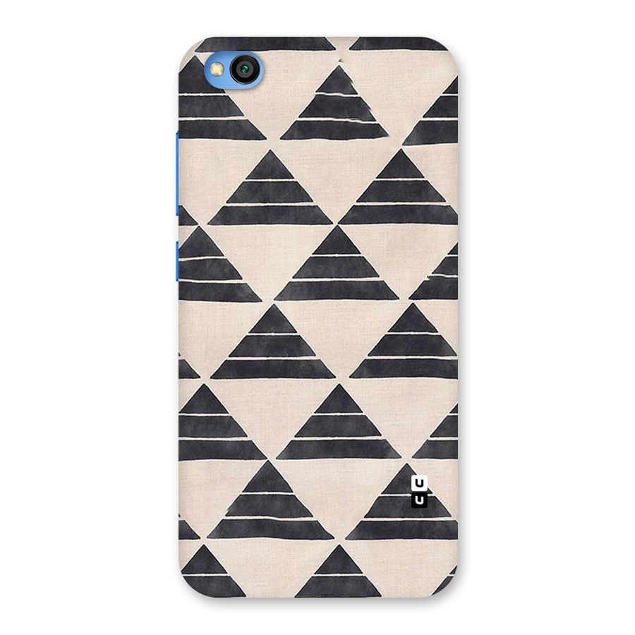 Black Slant Triangles Back Case for Redmi Go