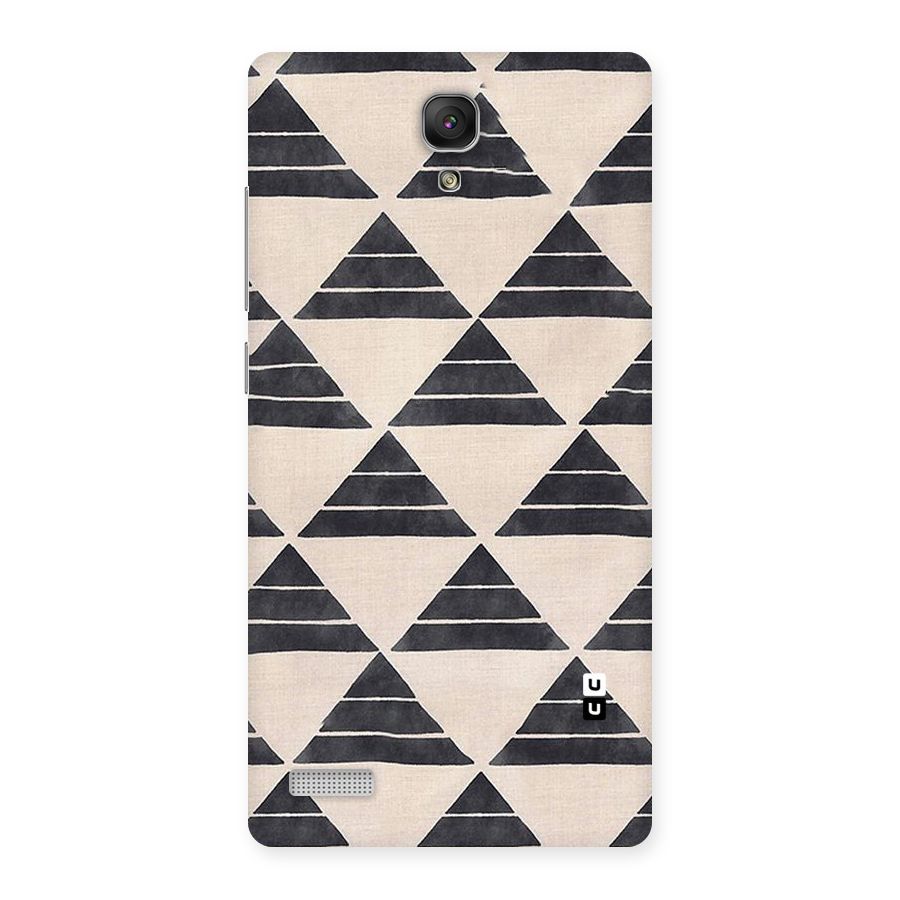 Black Slant Triangles Back Case for Redmi Note