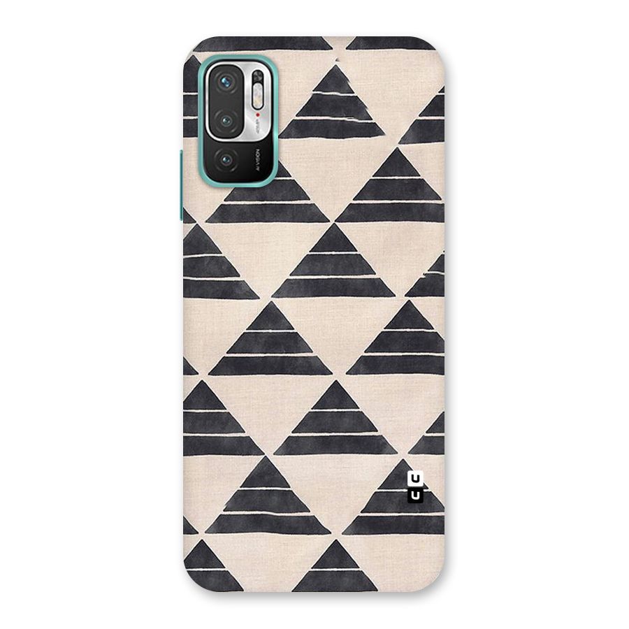 Black Slant Triangles Back Case for Redmi Note 10T 5G