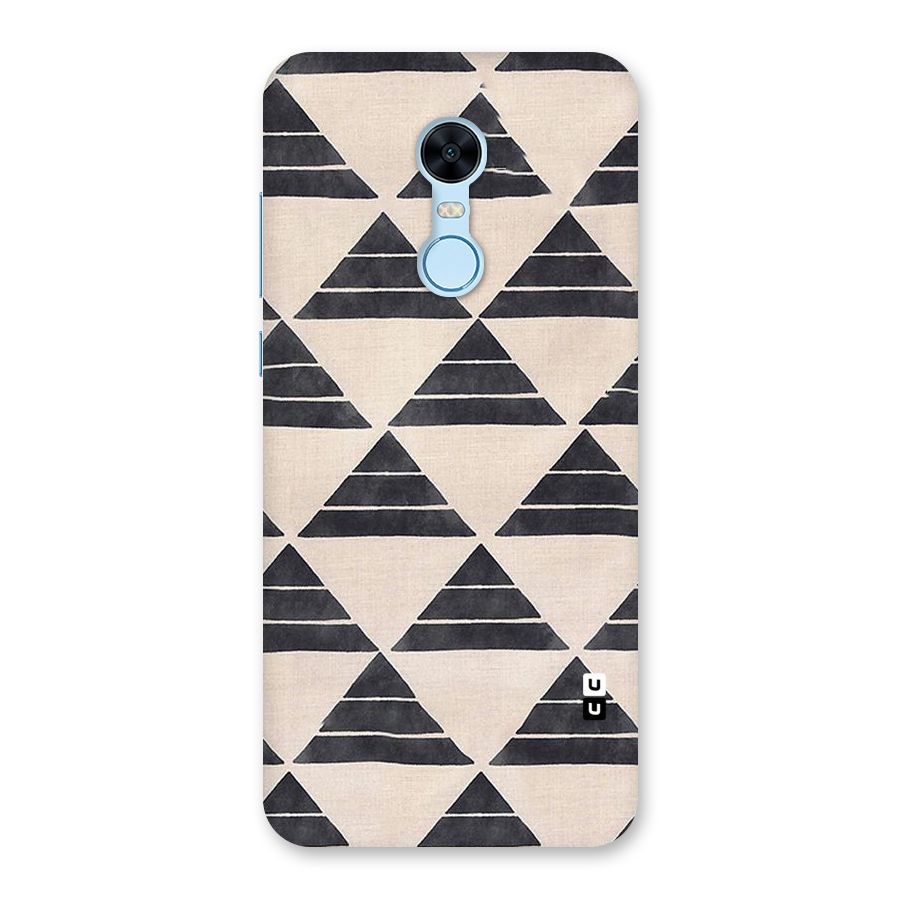 Black Slant Triangles Back Case for Redmi Note 5