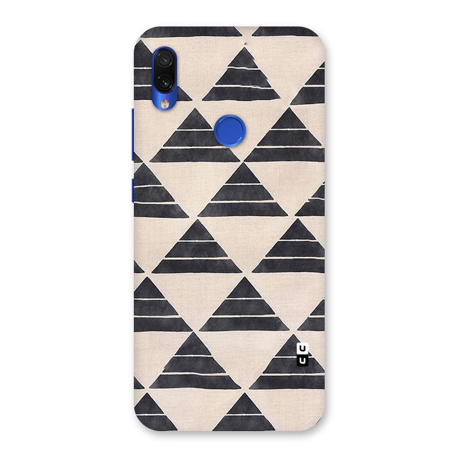 Black Slant Triangles Back Case for Redmi Note 7S