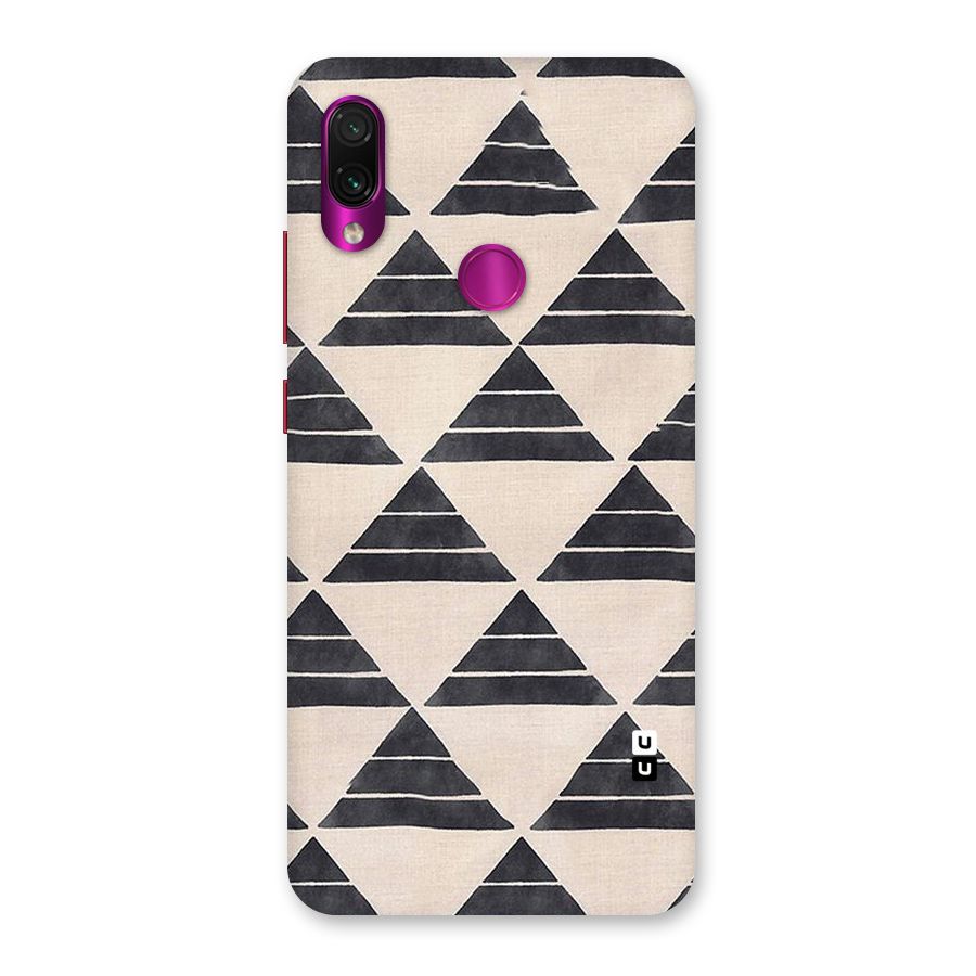 Black Slant Triangles Back Case for Redmi Note 7 Pro