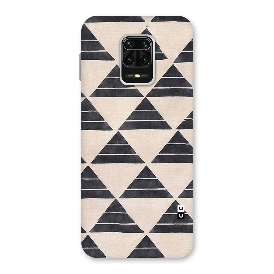 Black Slant Triangles Back Case for Redmi Note 9 Pro