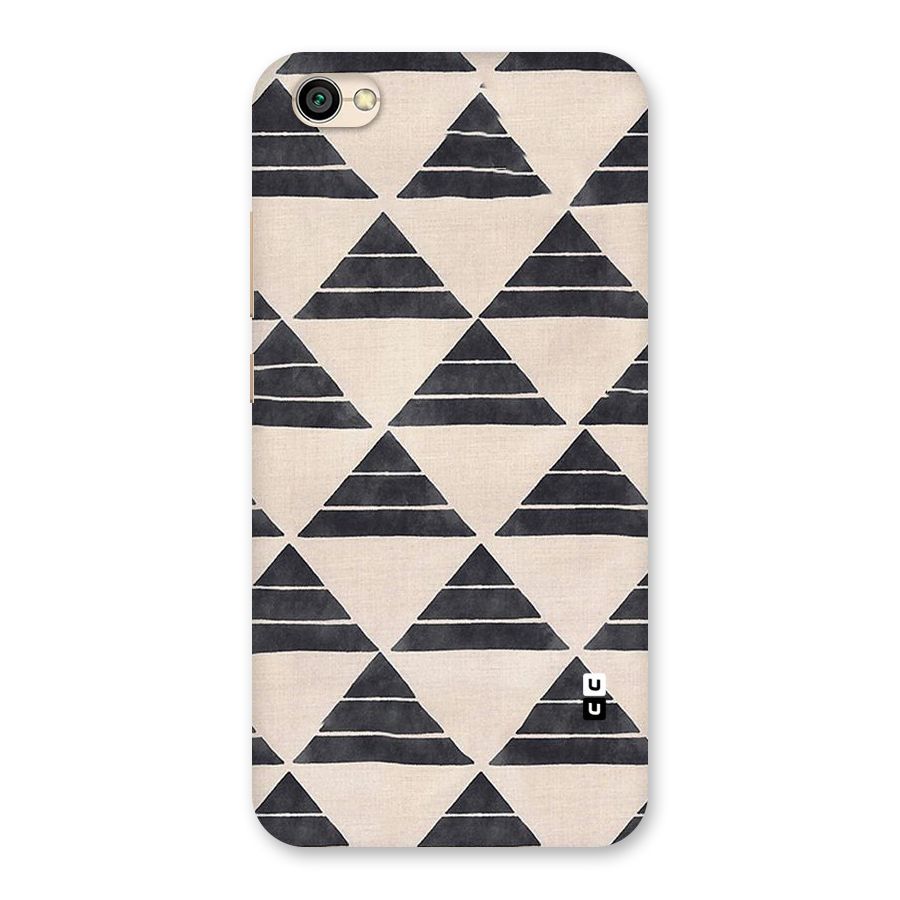 Black Slant Triangles Back Case for Redmi Y1 Lite