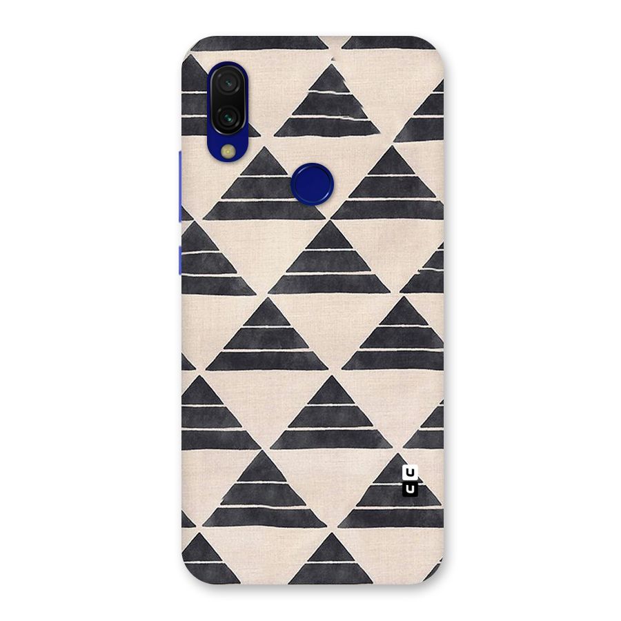 Black Slant Triangles Back Case for Redmi Y3