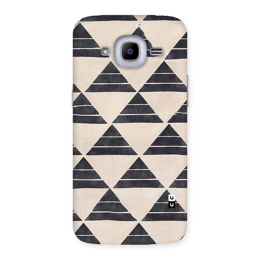 Black Slant Triangles Back Case for Samsung Galaxy J2 2016