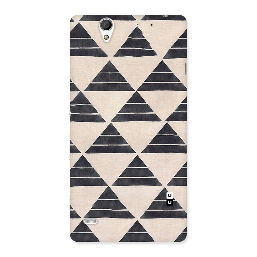Black Slant Triangles Back Case for Sony Xperia C4