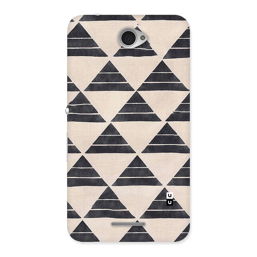Black Slant Triangles Back Case for Sony Xperia E4