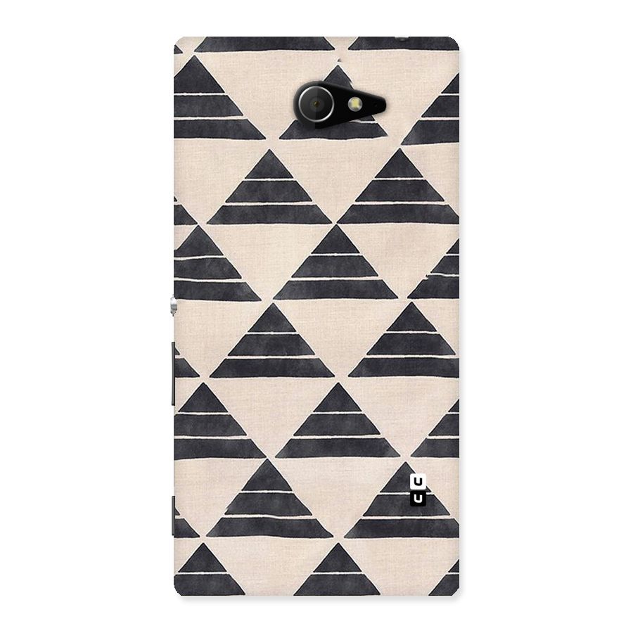 Black Slant Triangles Back Case for Sony Xperia M2