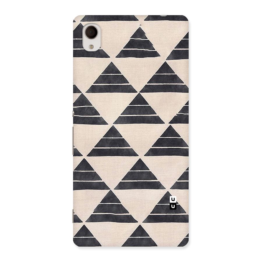 Black Slant Triangles Back Case for Sony Xperia M4
