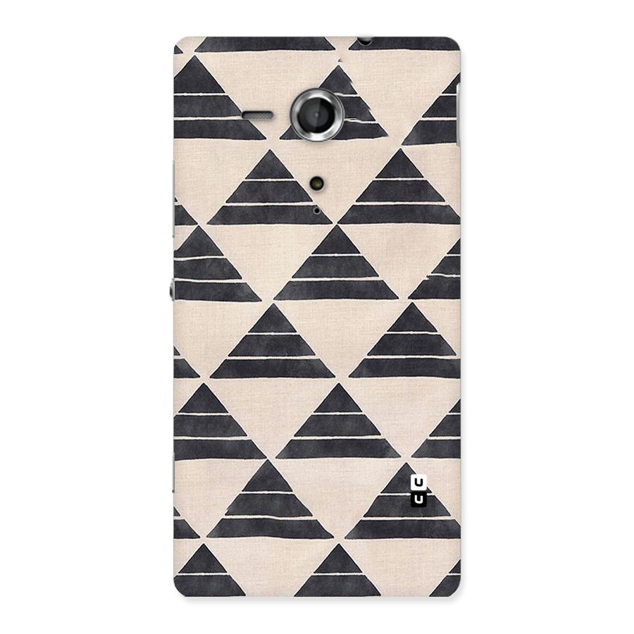 Black Slant Triangles Back Case for Sony Xperia SP