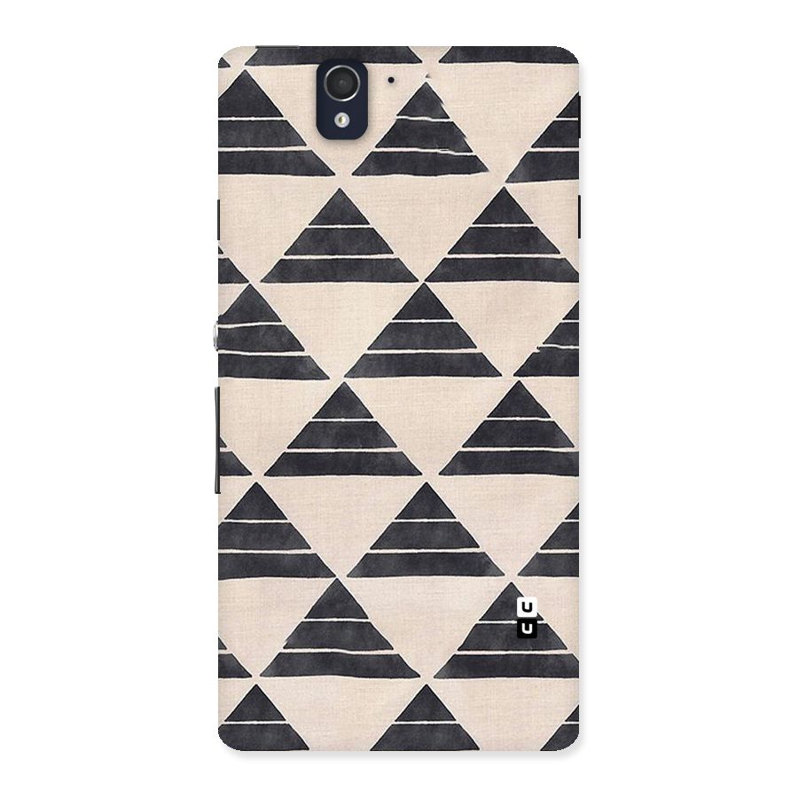 Black Slant Triangles Back Case for Sony Xperia Z