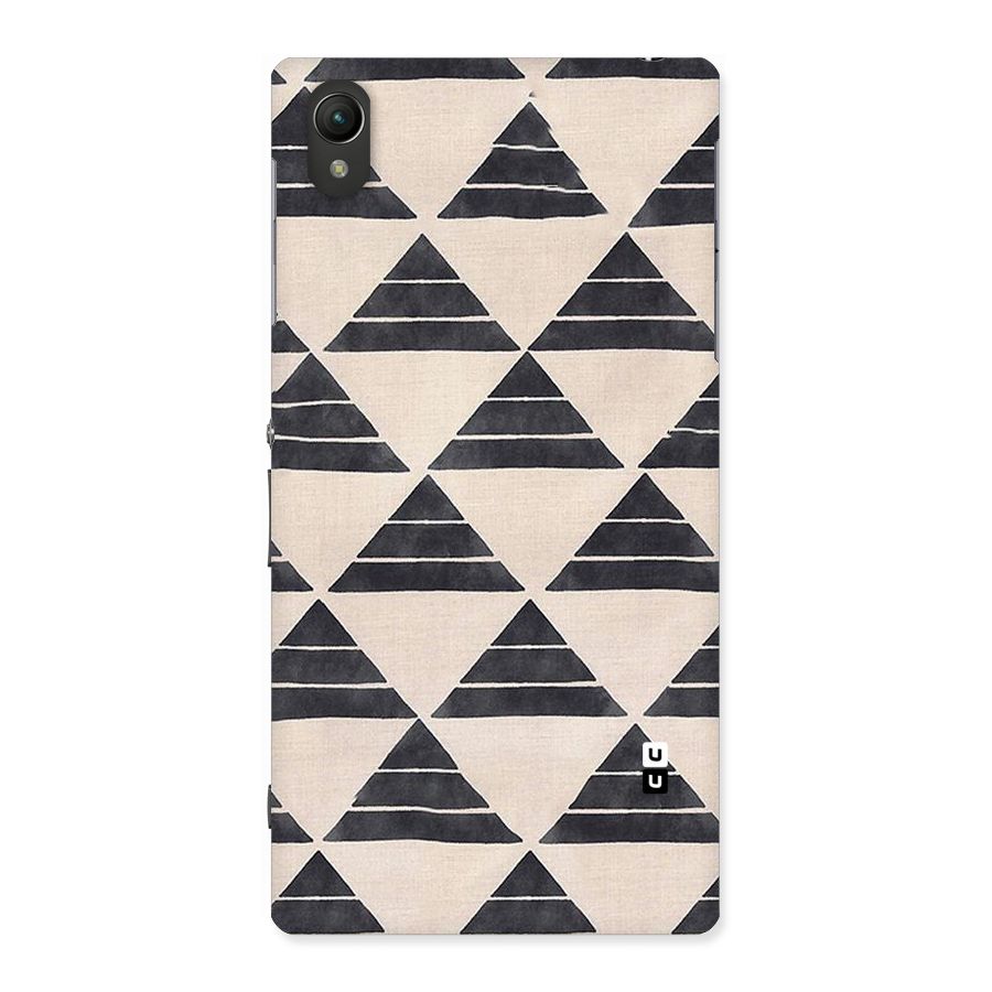 Black Slant Triangles Back Case for Sony Xperia Z1