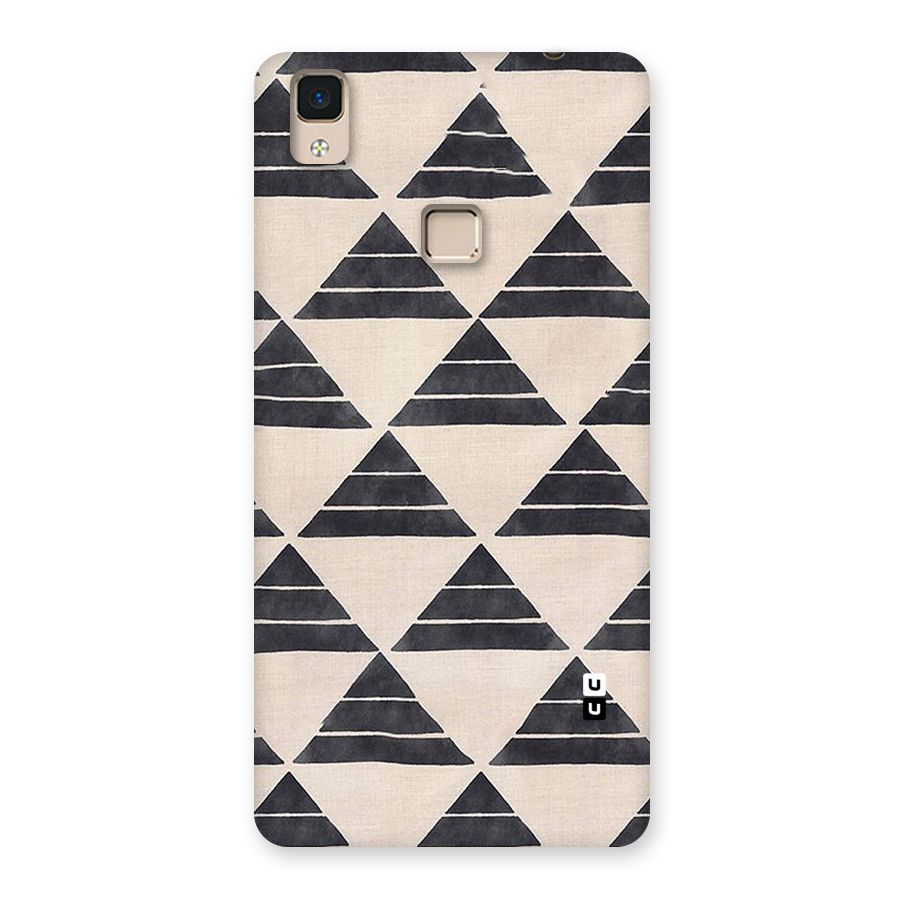 Black Slant Triangles Back Case for V3 Max
