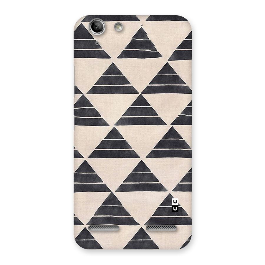 Black Slant Triangles Back Case for Vibe K5