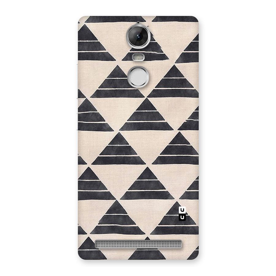 Black Slant Triangles Back Case for Vibe K5 Note