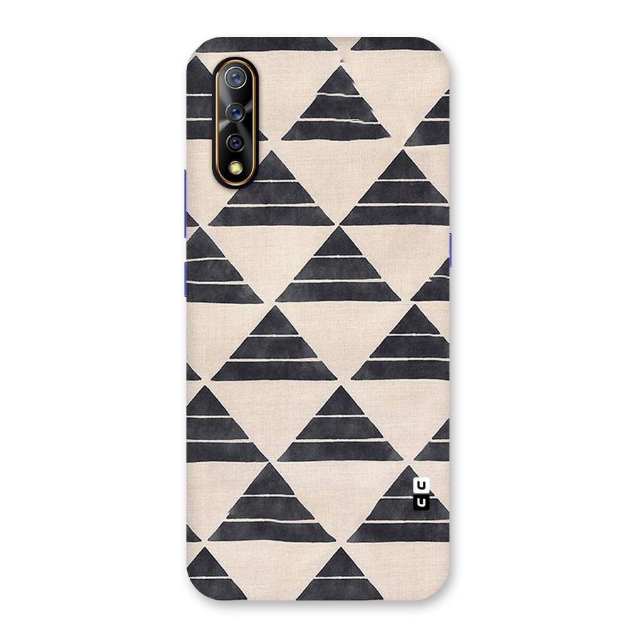 Black Slant Triangles Back Case for Vivo S1