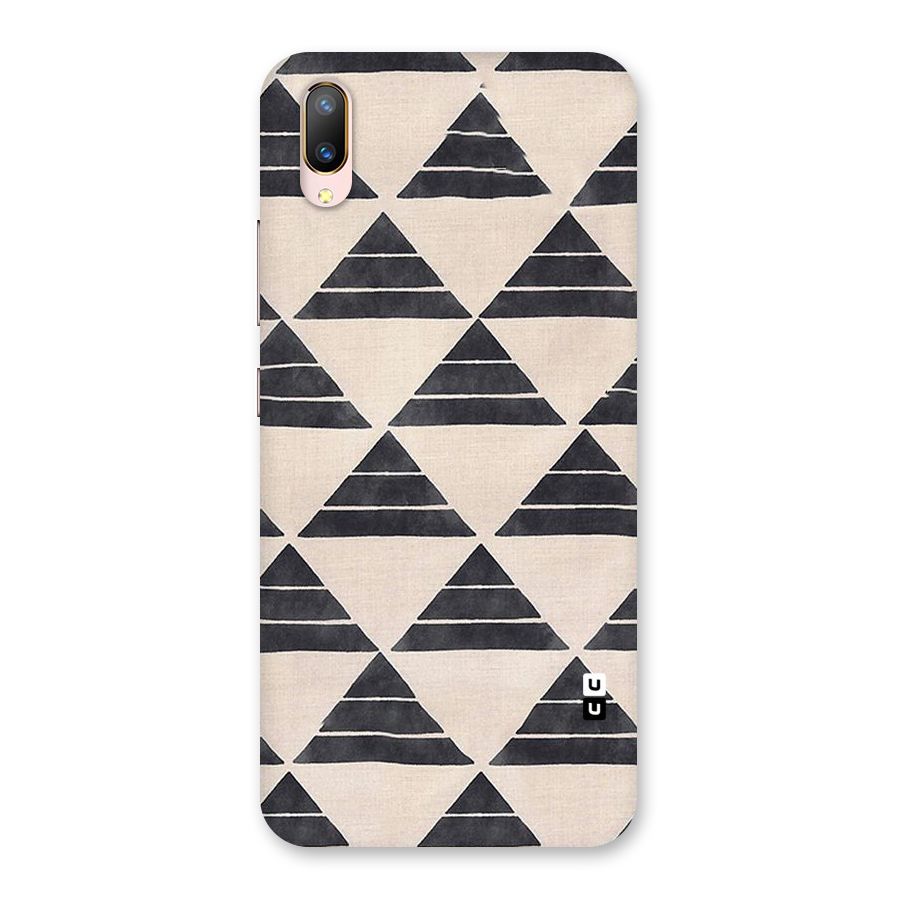 Black Slant Triangles Back Case for Vivo V11 Pro