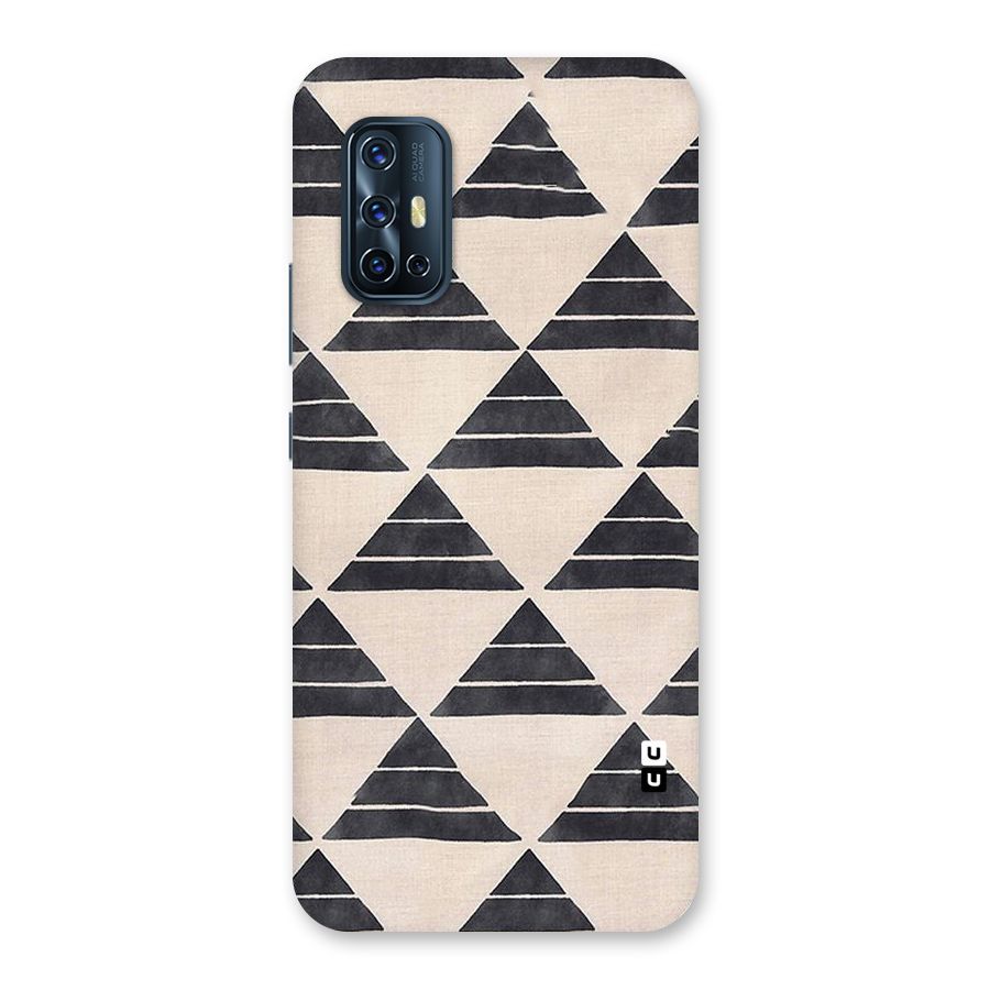 Black Slant Triangles Back Case for Vivo V17