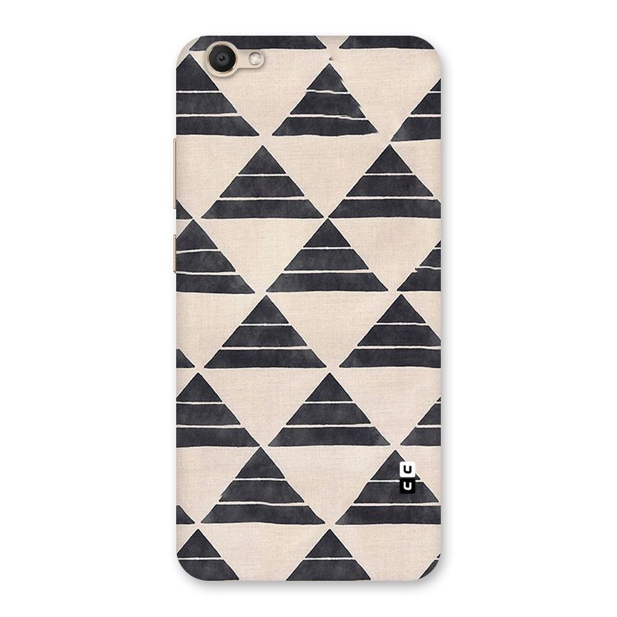 Black Slant Triangles Back Case for Vivo V5