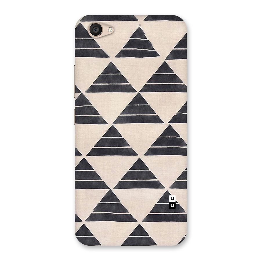 Black Slant Triangles Back Case for Vivo V5 Plus