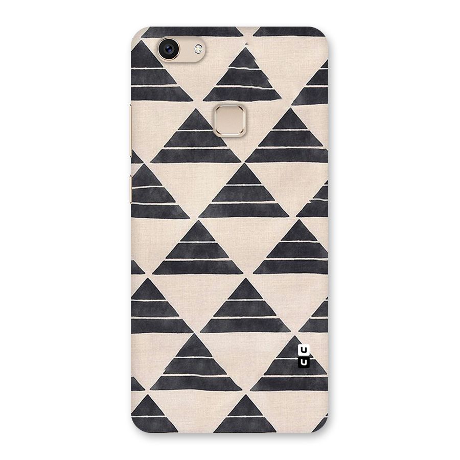 Black Slant Triangles Back Case for Vivo V7