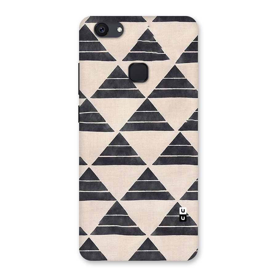 Black Slant Triangles Back Case for Vivo V7 Plus