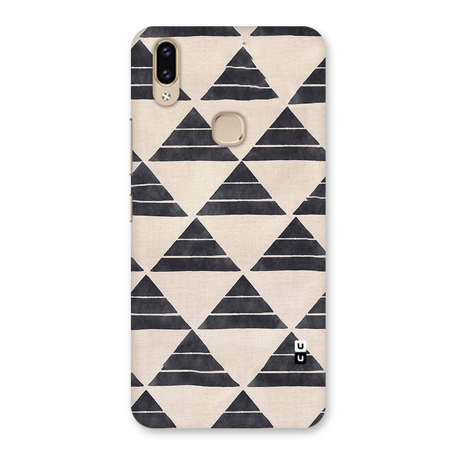 Black Slant Triangles Back Case for Vivo V9 Youth