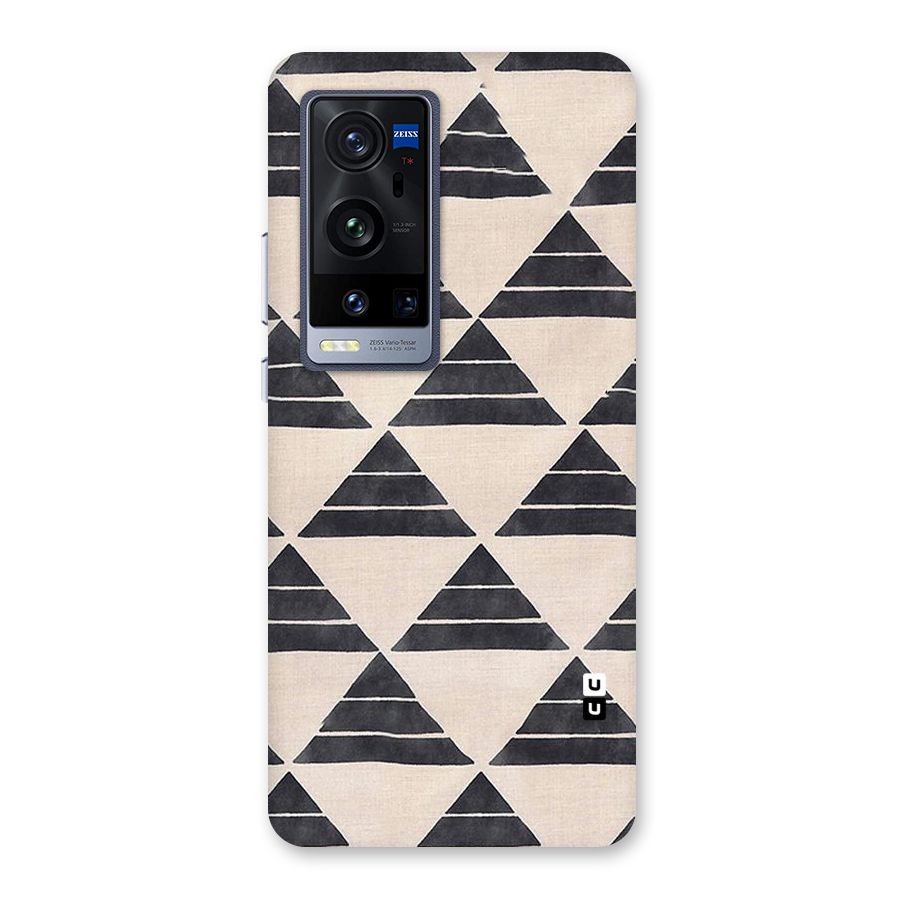 Black Slant Triangles Back Case for Vivo X60 Pro Plus