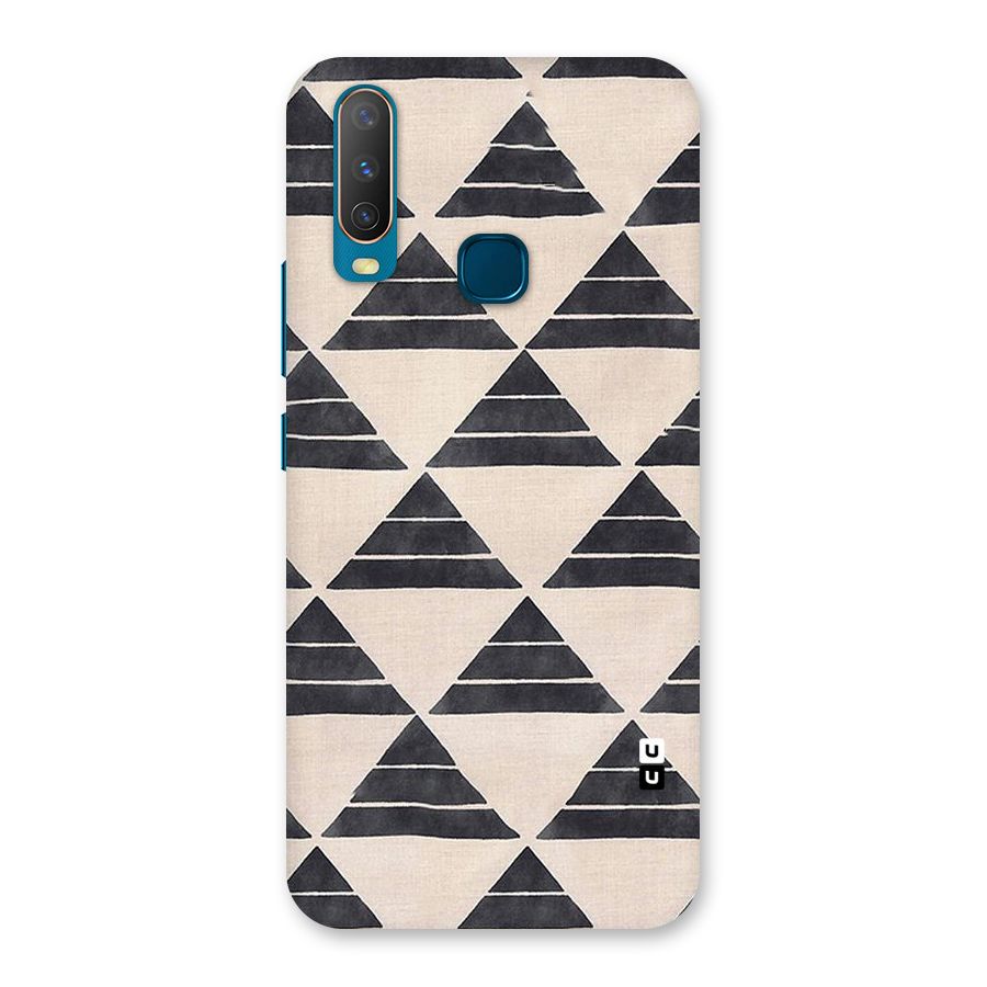 Black Slant Triangles Back Case for Vivo Y11