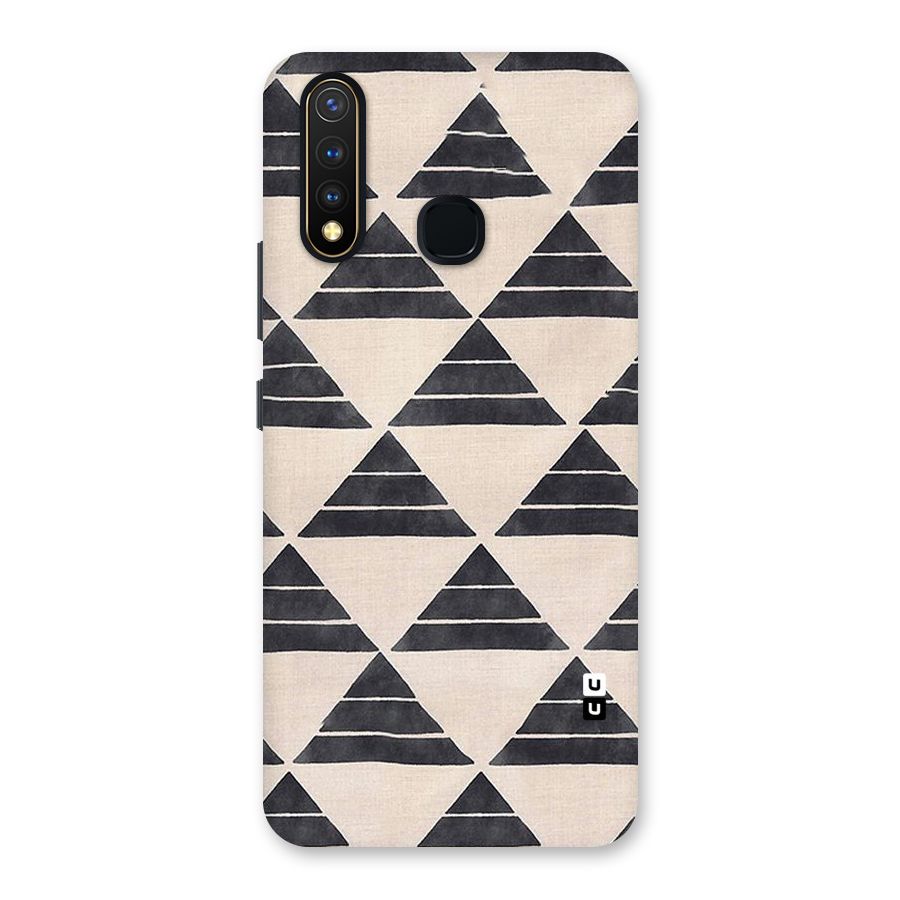 Black Slant Triangles Back Case for Vivo Y19