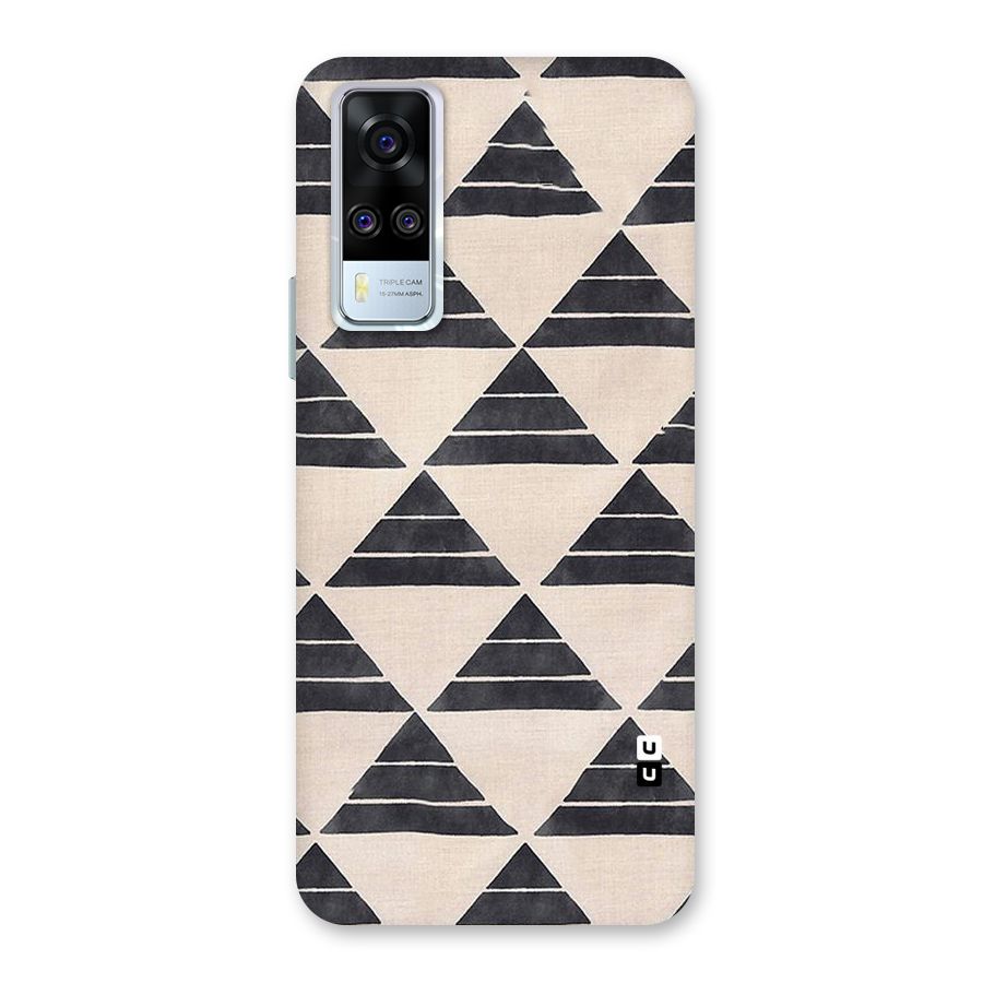 Black Slant Triangles Back Case for Vivo Y31