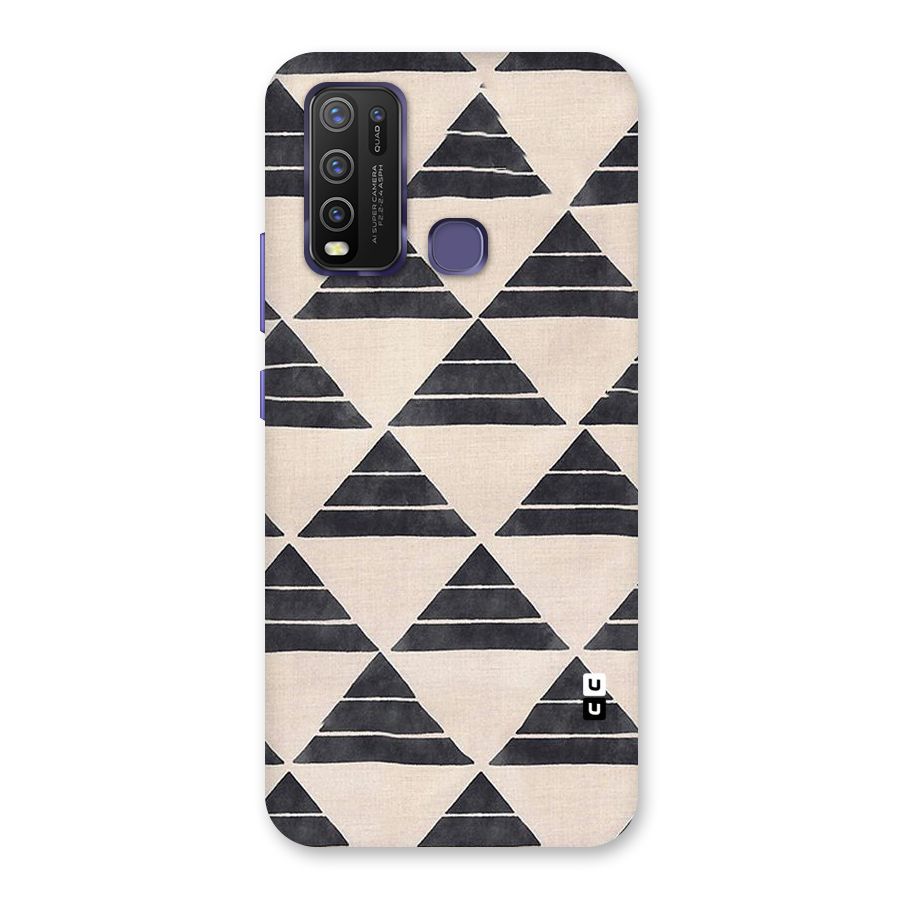 Black Slant Triangles Back Case for Vivo Y50