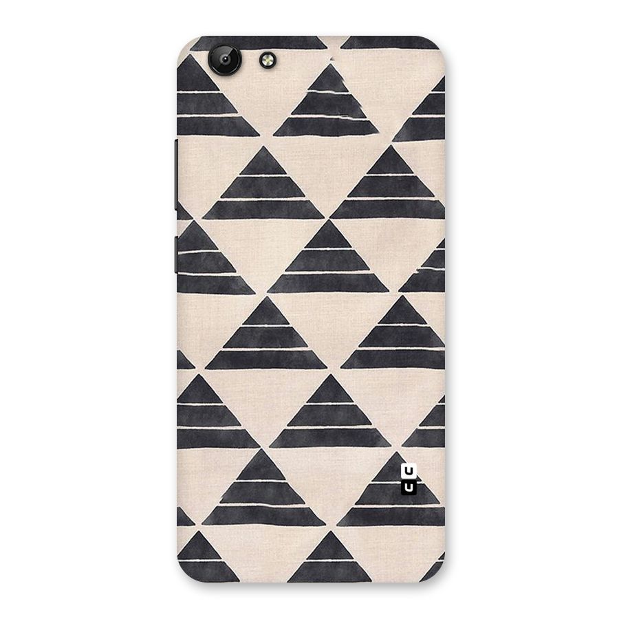 Black Slant Triangles Back Case for Vivo Y69