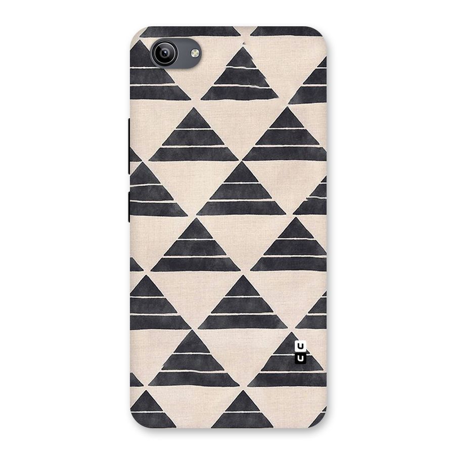 Black Slant Triangles Back Case for Vivo Y81i
