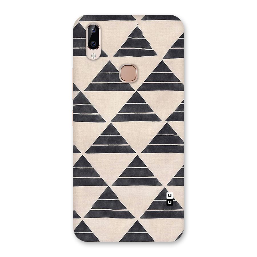 Black Slant Triangles Back Case for Vivo Y83 Pro