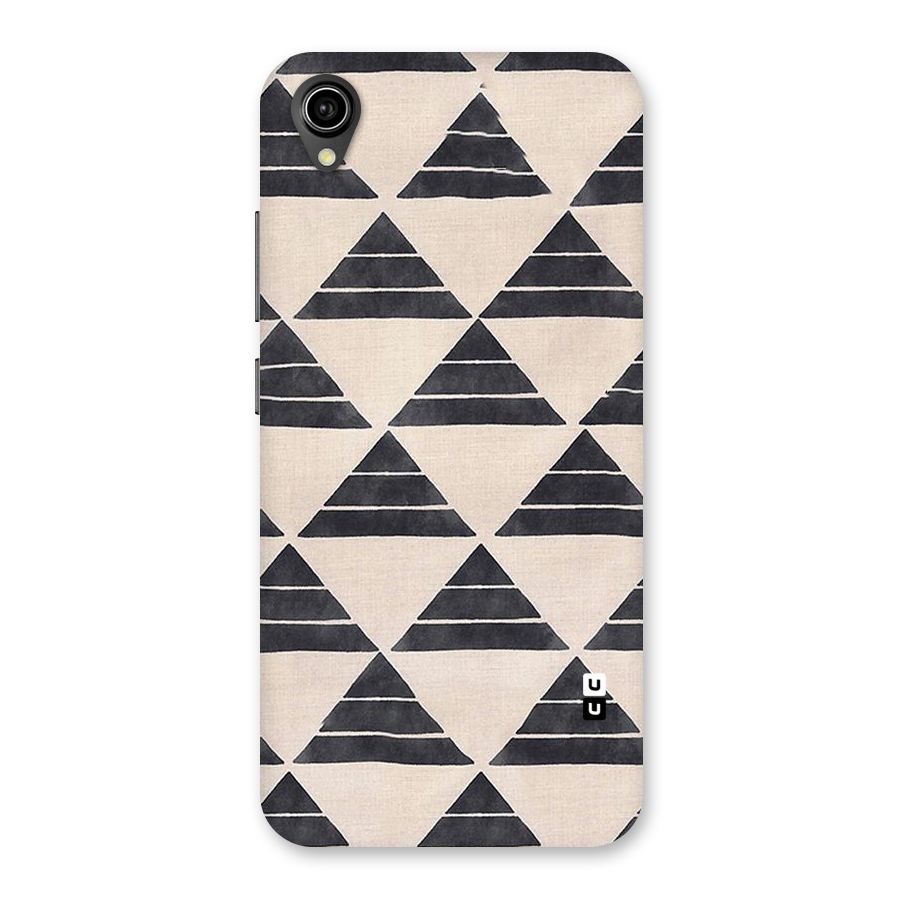 Black Slant Triangles Back Case for Vivo Y90