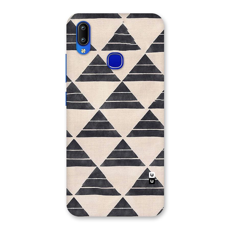 Black Slant Triangles Back Case for Vivo Y91