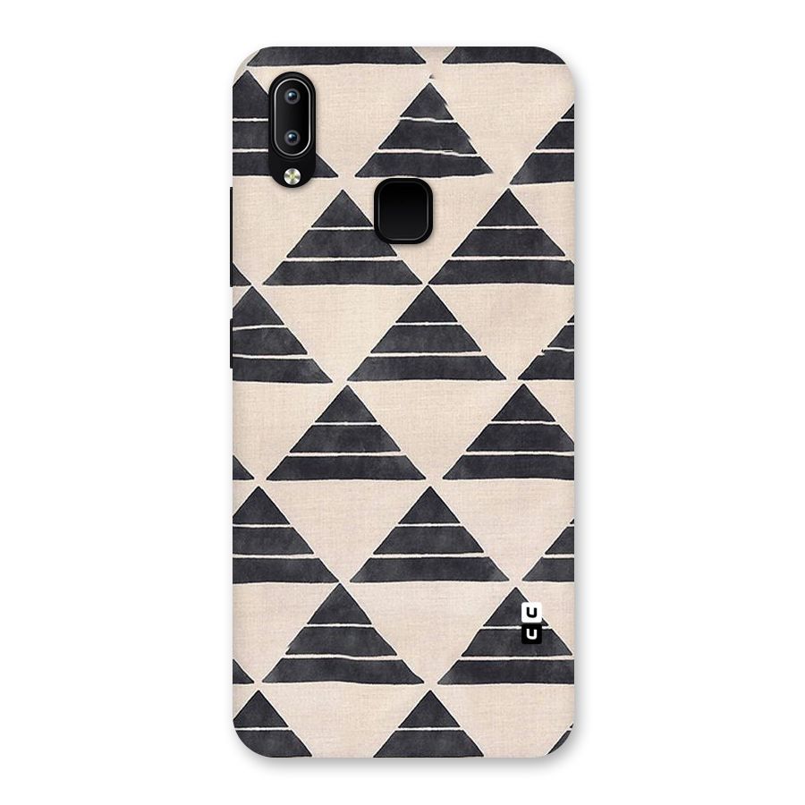 Black Slant Triangles Back Case for Vivo Y93