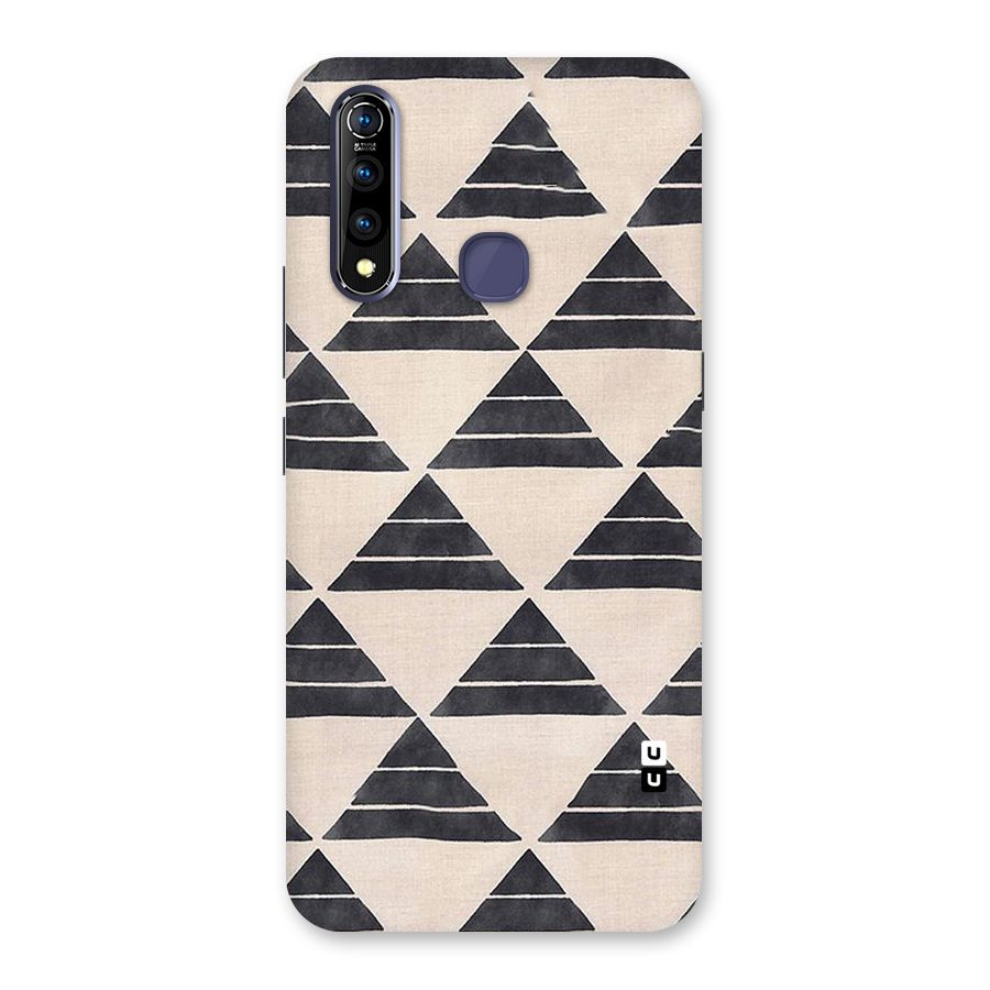Black Slant Triangles Back Case for Vivo Z1 Pro