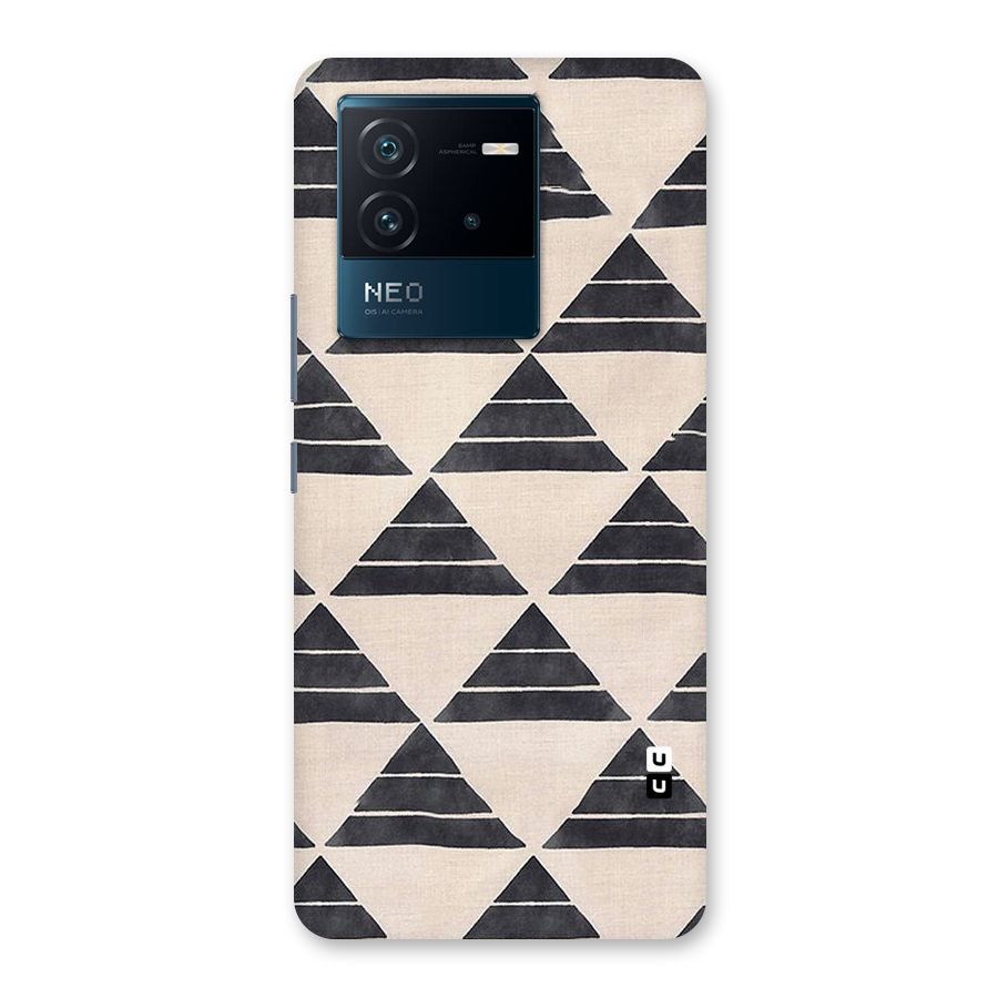 Black Slant Triangles Back Case for Vivo iQOO Neo 6 5G