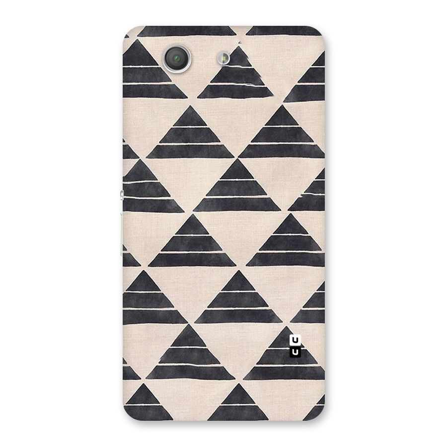 Black Slant Triangles Back Case for Xperia Z3 Compact