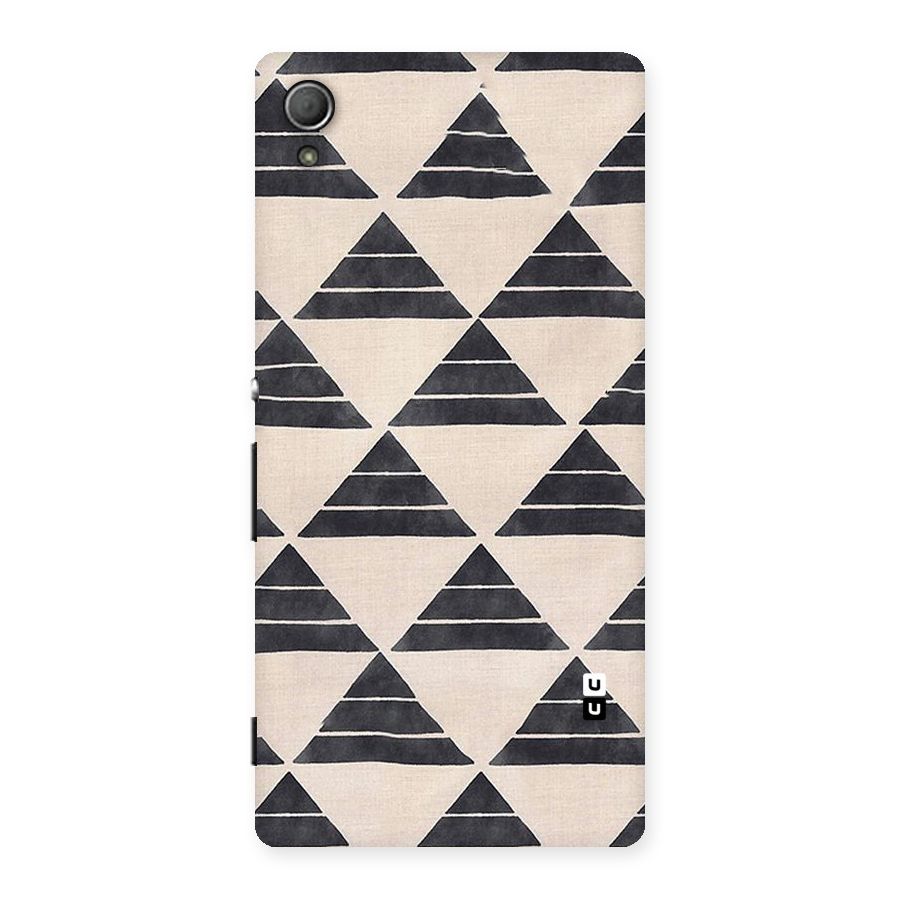Black Slant Triangles Back Case for Xperia Z3 Plus